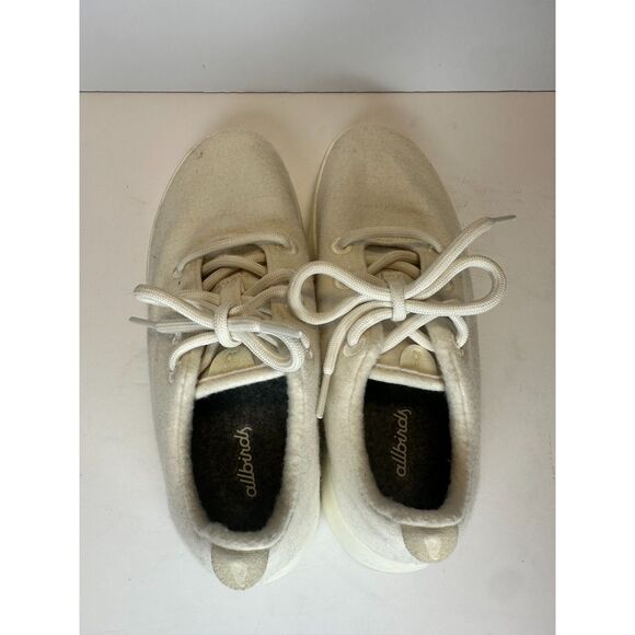 Allbirds Women's Size 8 Natural White Women's Wool Runners Shoes Lace Up EUC - Picture 7 of 10